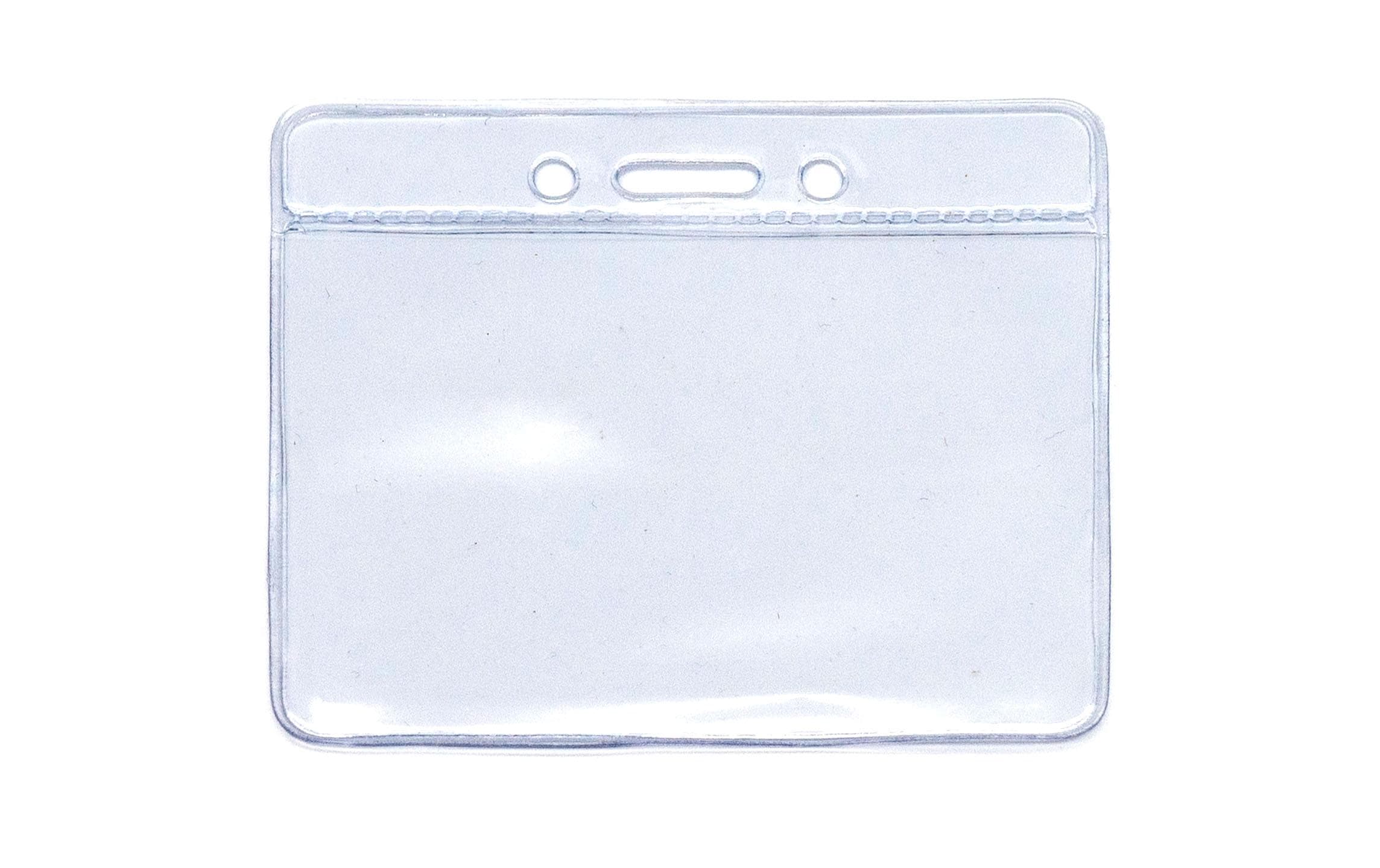 Ausweishalter ID-1 Format 86x54mm Transparent, 100 Stück<br>Robuste Ausweishülle mit vielseitigen Befestigungsmöglichkeiten für sicheren und sichtbaren Ausweisgebrauch