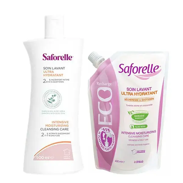 Saforelle Gel de Limpeza Ultra-Hidratante + Refil Ecológico