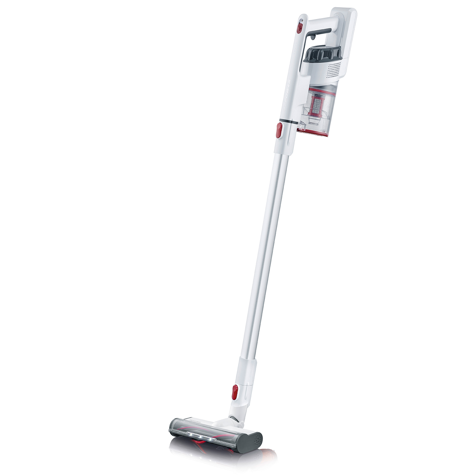 SEVERIN 2in1 Hand- und Stielsauger HV 7152 - weiß-rot