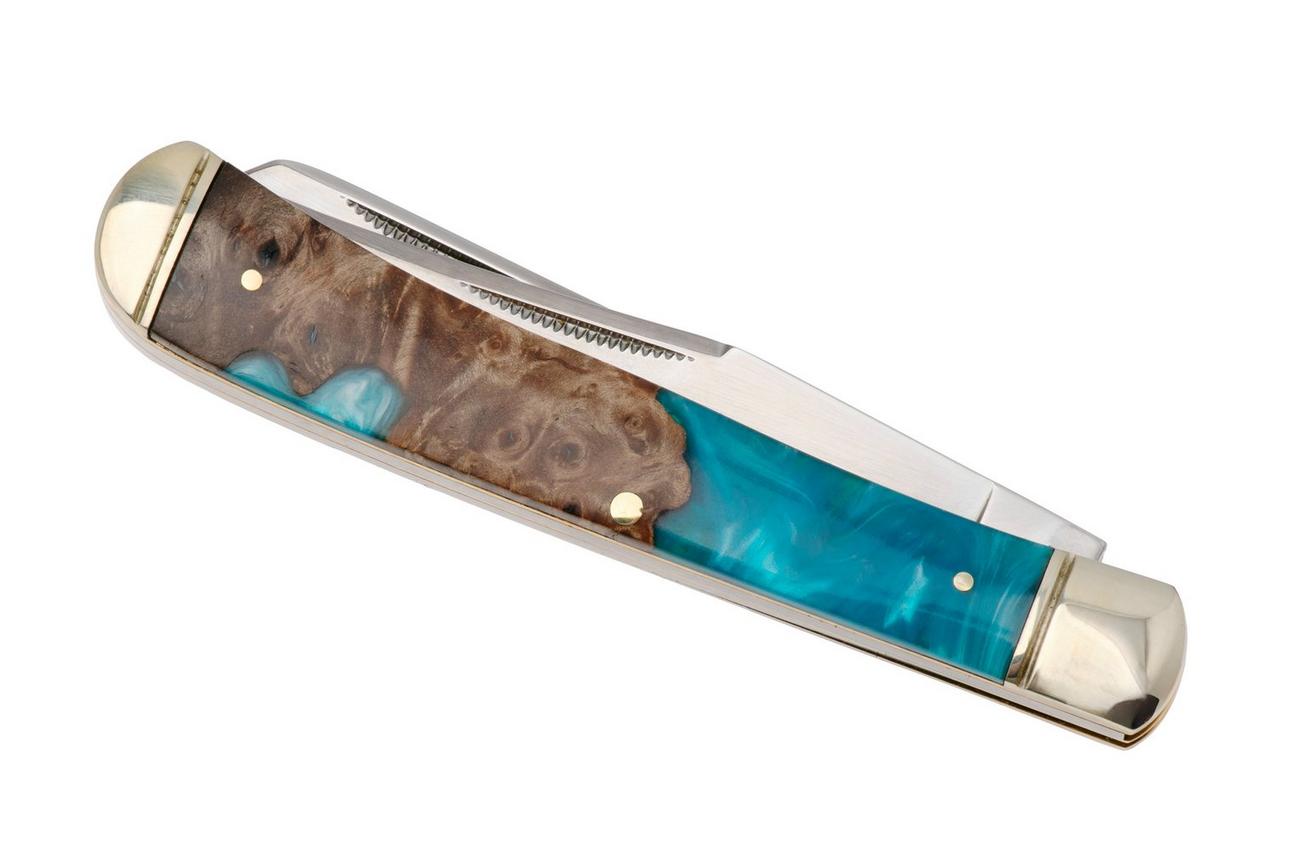 Rough Ryder Trapper RR2656, Satin 440, Pandora Swirl Wood Resin, zakmes