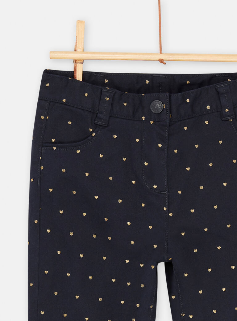 Pantalon noirine à imprimé cur pour fille