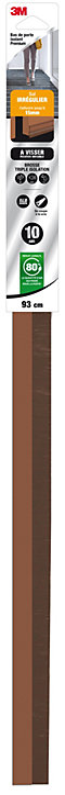 Bas de porte alu sol irrégulier à visser Premium marron 93 cm 3M