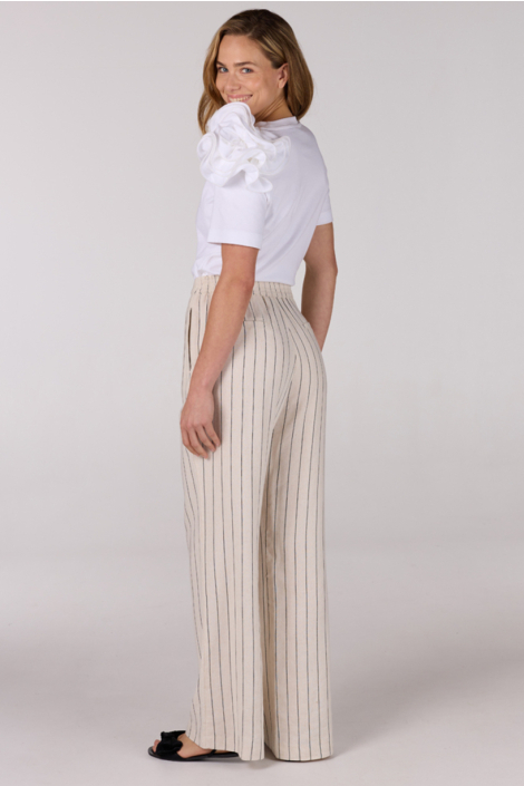 Juffrouw Jansen ecru dames broek