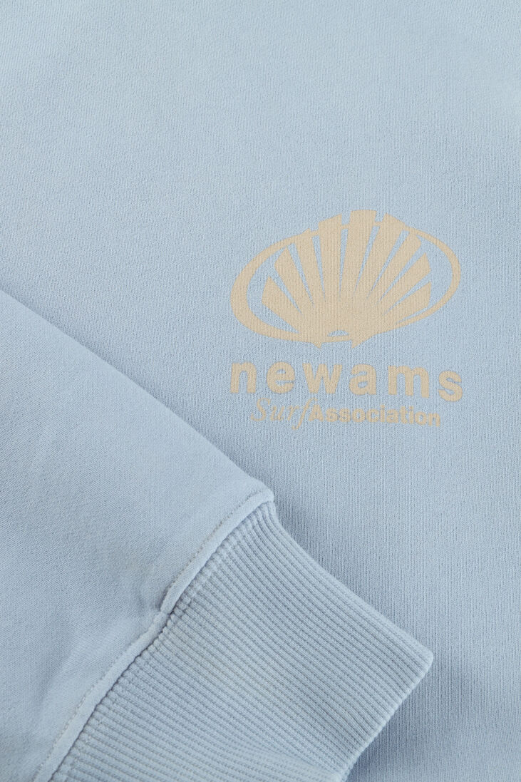 lichtblauwe new amsterdam surf association sweater corporate logo hoodie baby blue