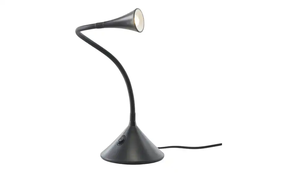 LED Tischleuchte, 1-flammig lackiert, Schwarz