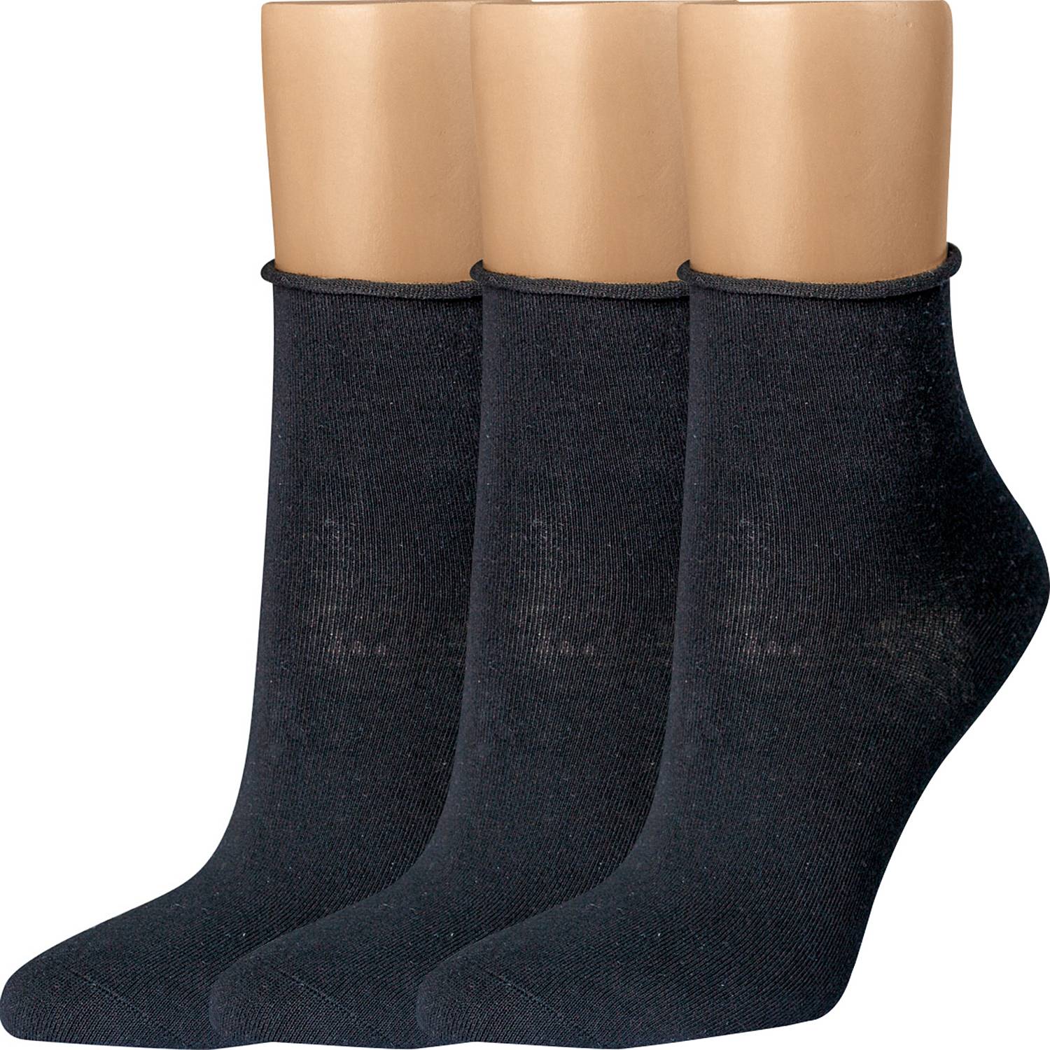 Riese Damen-Kurzsocken 3 Paar mit Rollbündchen