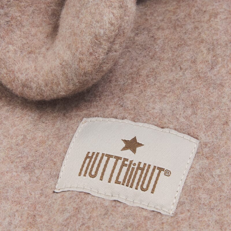 Balaclava Ears Cotton Fleece Savannah Melange - Huttelihut - Rumpetroll