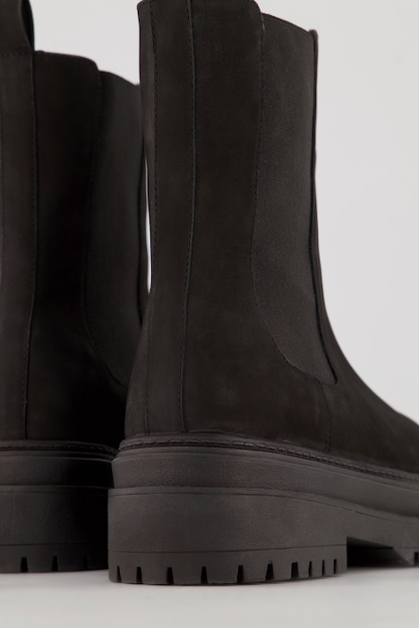 Stiefelette, Elastikeinsatz, Nubukleder, Weite H
