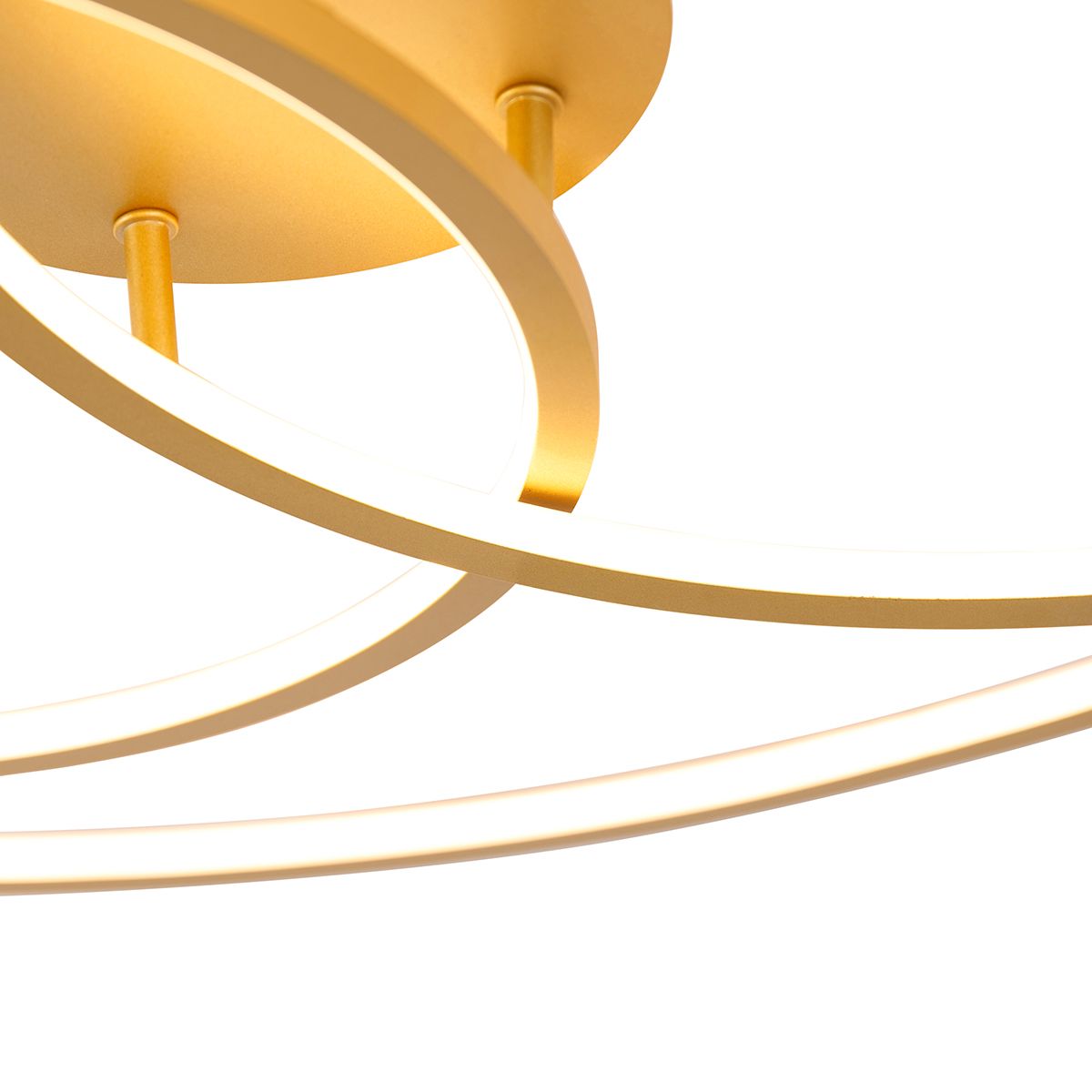 Plafondlamp goud 78 cm incl. LED 3 staps dimbaar - Rowin
