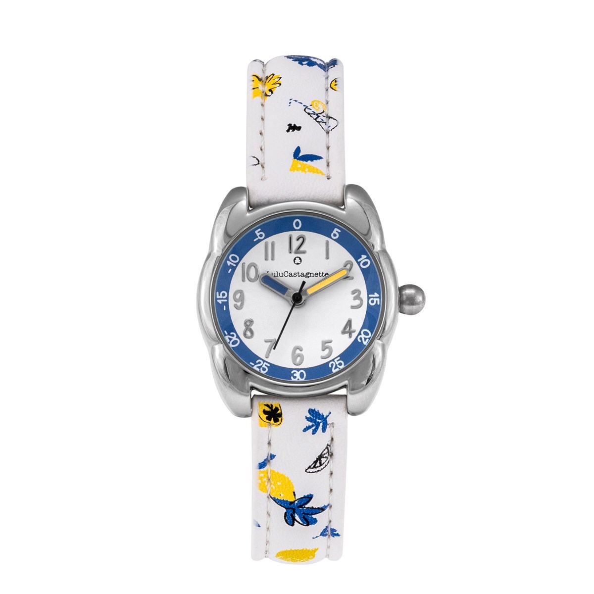Montre analogique bracelet cuir motif floral PETITE LULU