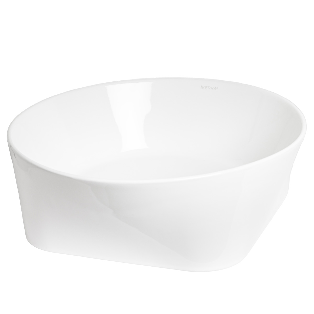 Kerra KR919 waskom rond glans wit 40x40x14cm