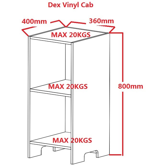 Innox Dex Vinyl Cab platenkast