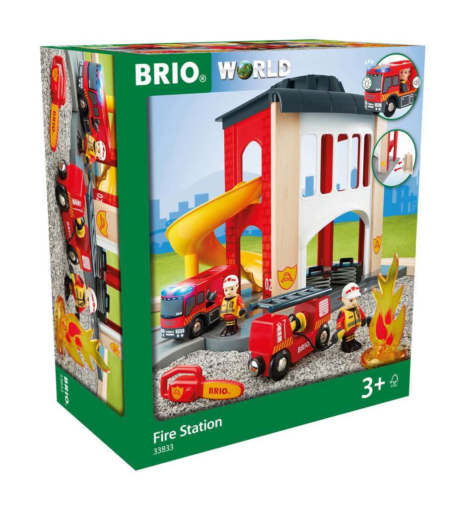 BRIO Spiel Große Feuerwehr-Station mit Einsatzfahrzeug