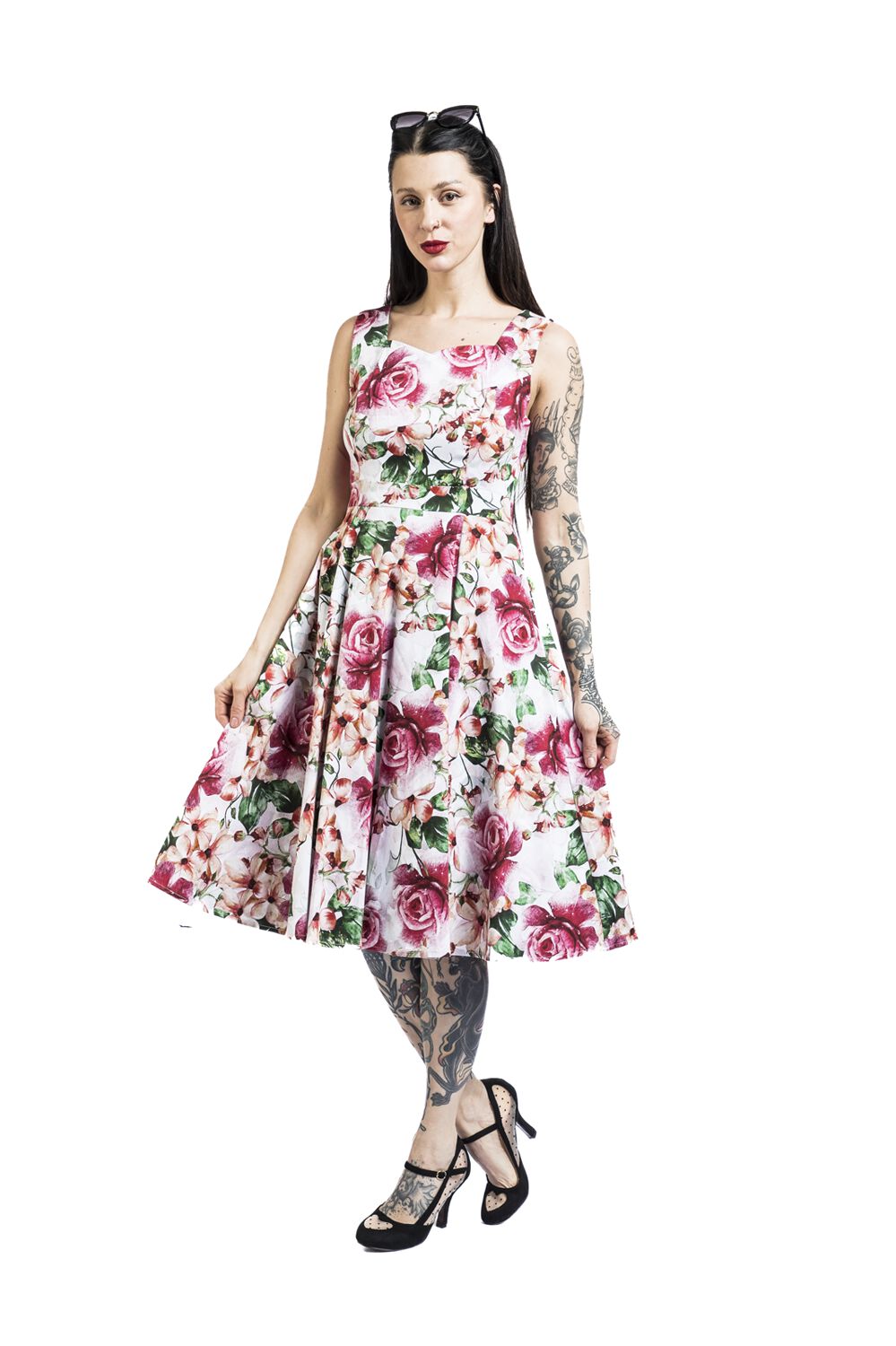 Gracie Floral Swing Dress | H&R London Robe mi-longue