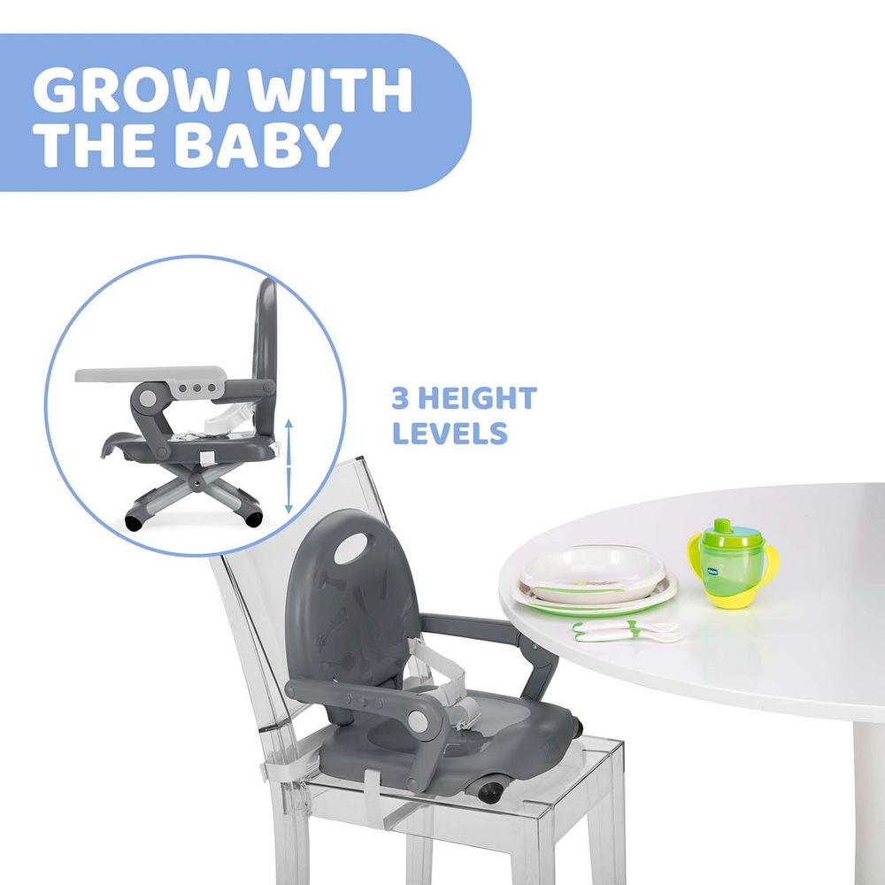 Chicco Pocket Snack Booster Seat Dunkelgrau