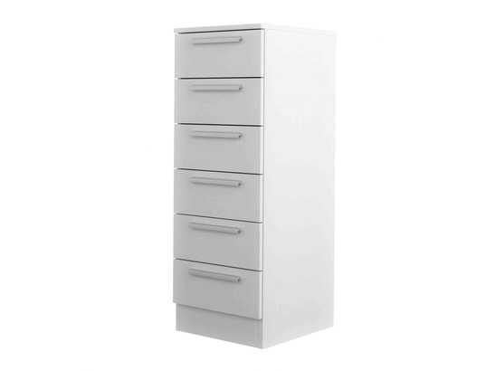 TERRE DE NUIT - Chiffonnier 6 tiroirs en bois blanc - cf9059