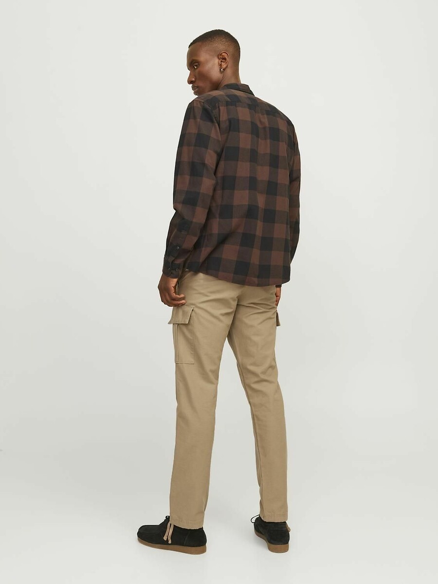 JACK & JONES<br>Calças cargo com a barra dobrada