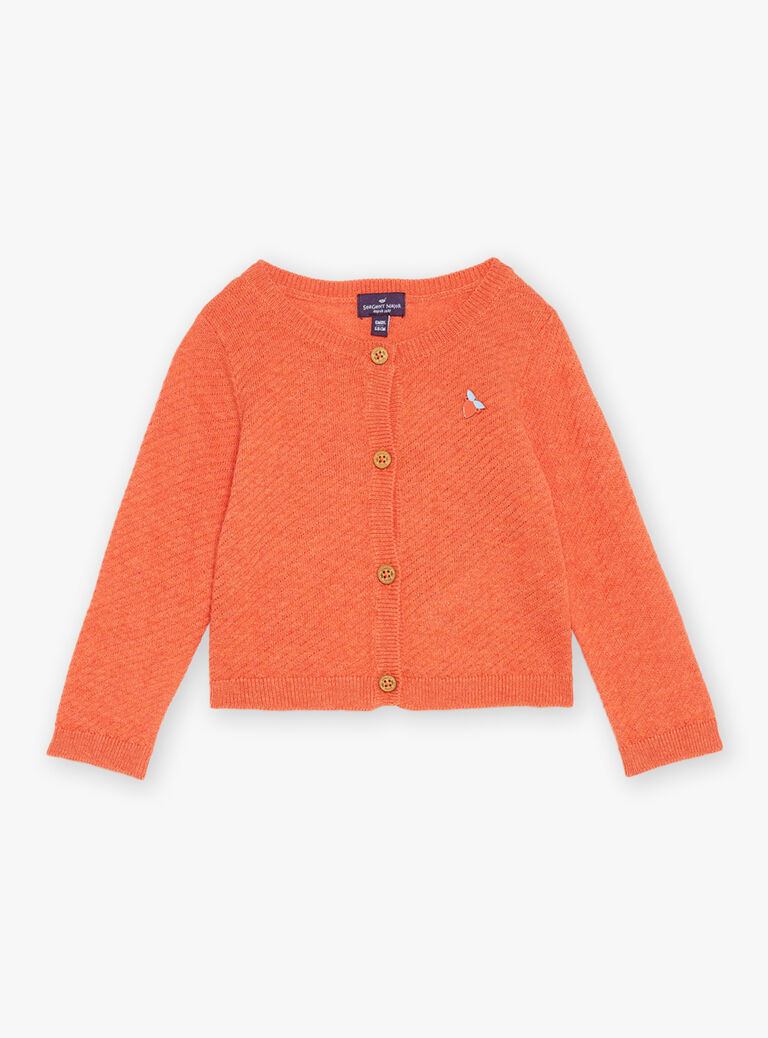 Gilet papaye en tricot