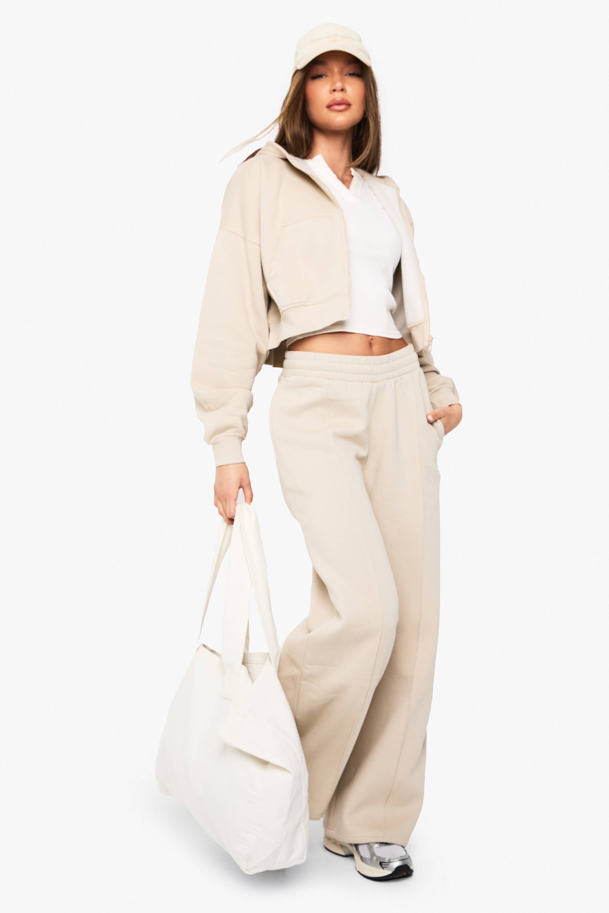 boohoo Jogger droit avec détails pintuck