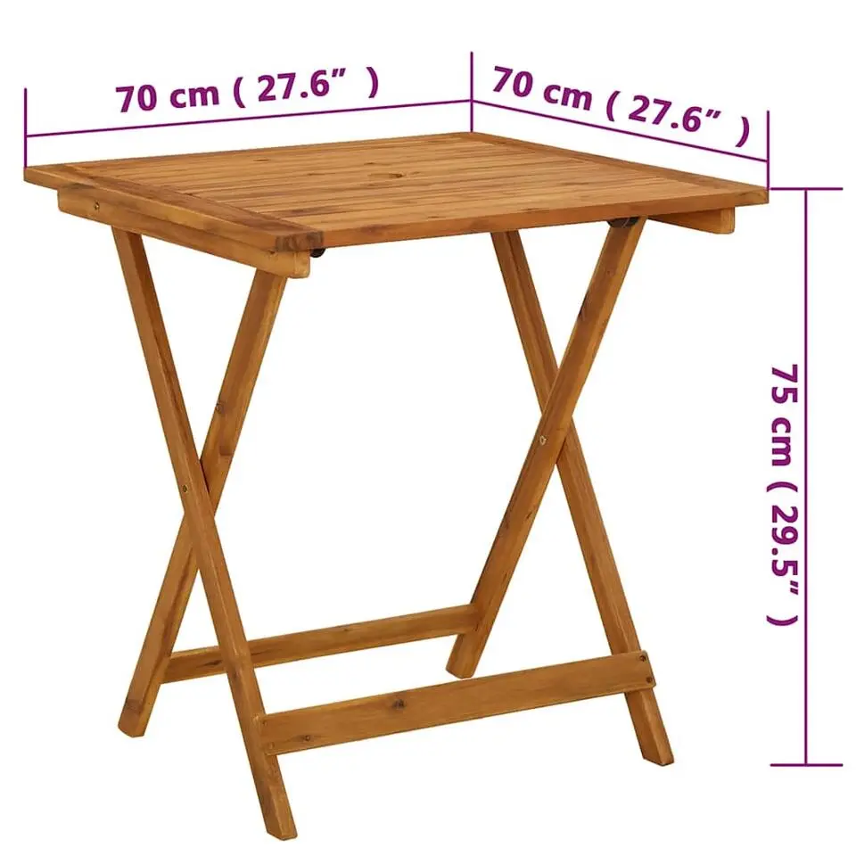 vidaXL - Tuintafel - Bruin - Hout