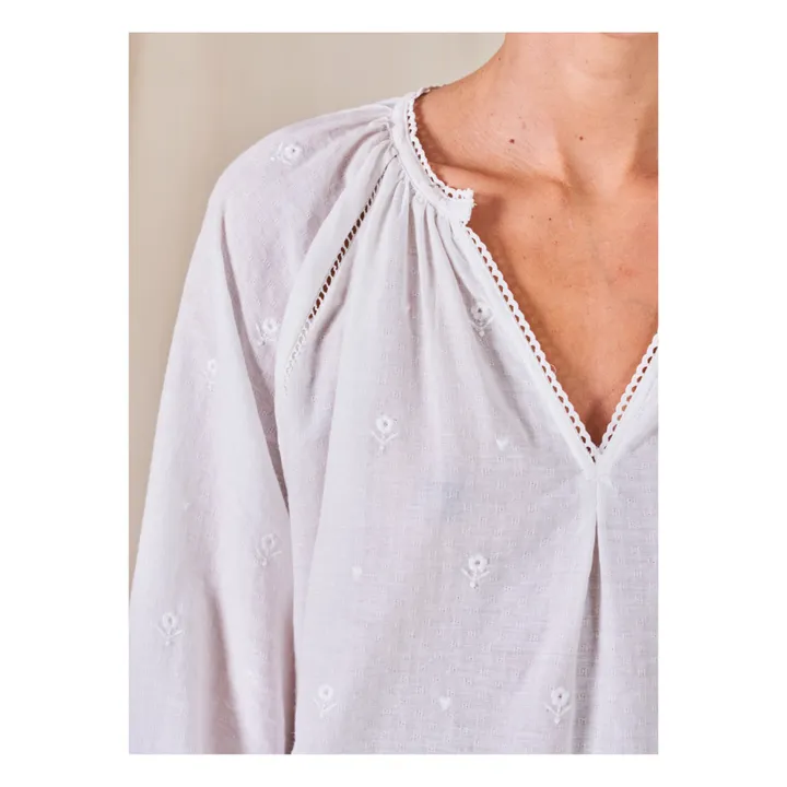 M.A.B.E. Blouse Albi Broderies | Blanc