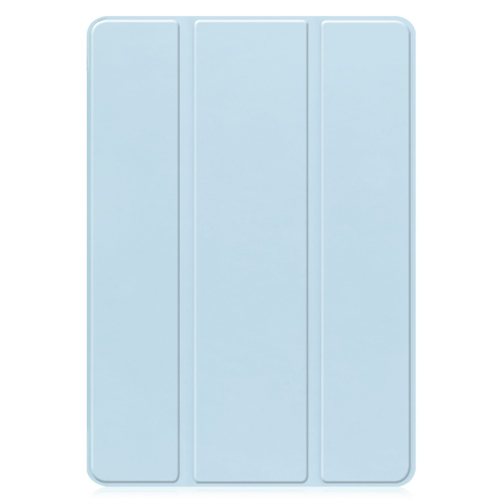Samsung Galaxy Tab S9 FE  Plus Leder Tasche Smart Cover Hülle S-Pen Halterung - Hellblau