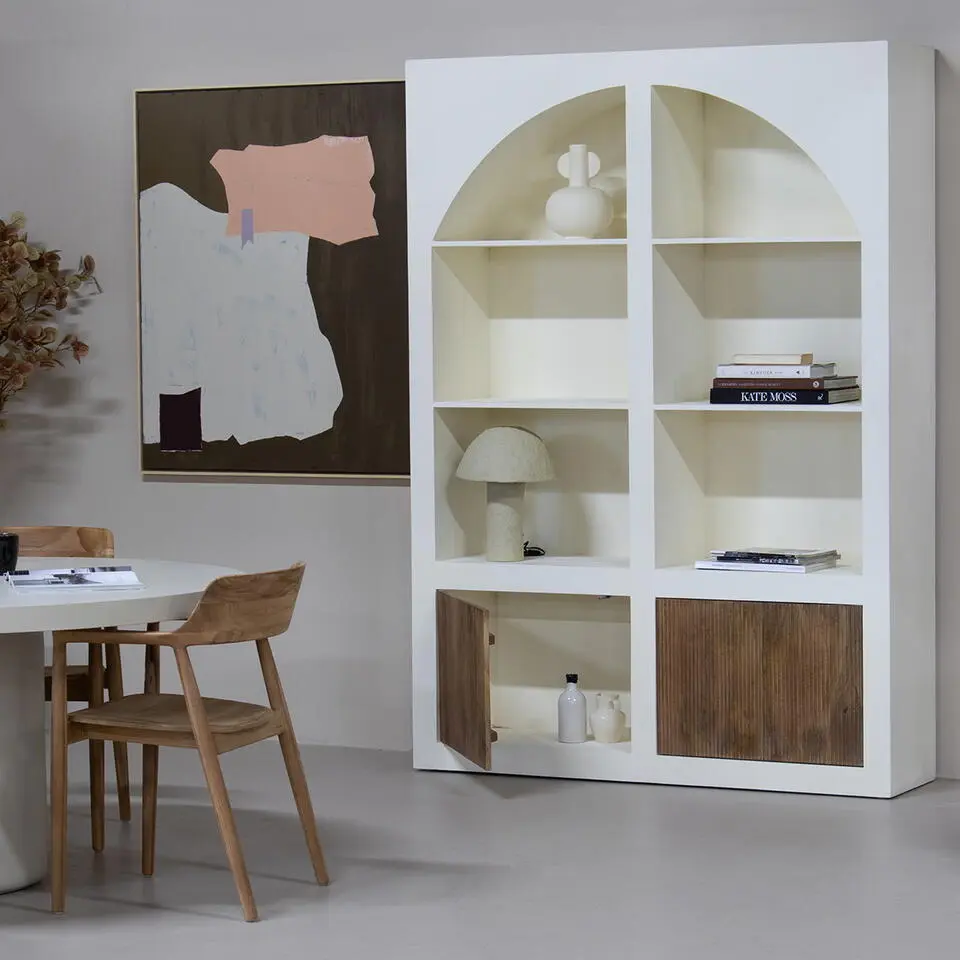 Vakkenkast Beige - 150x38x210cm - 8 Vakken - Miné
