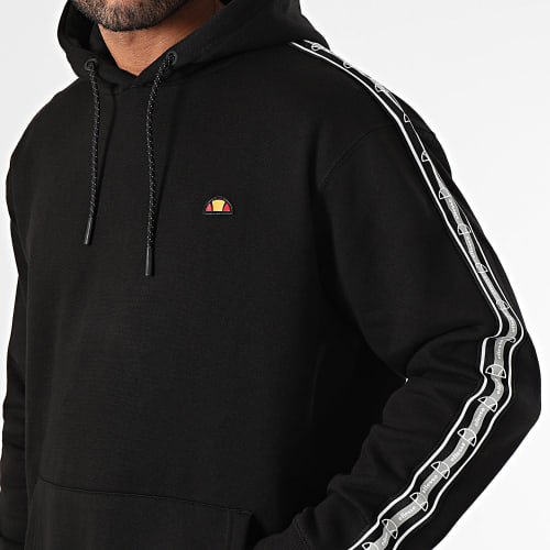Sweat Capuche A Bandes Powera SXT19090 Noir Réfléchissant