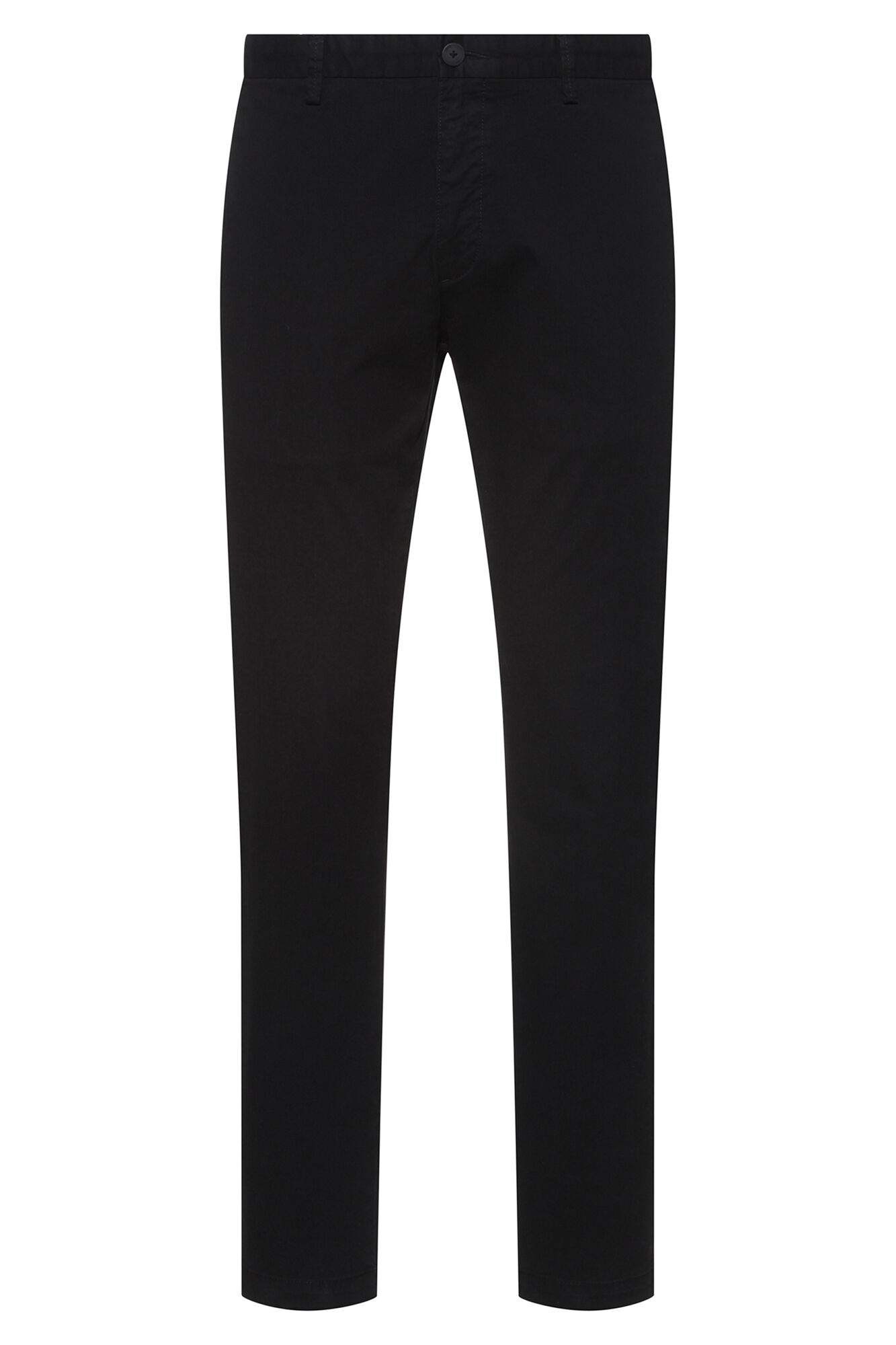Calça chino slim fit com bolsos - preta