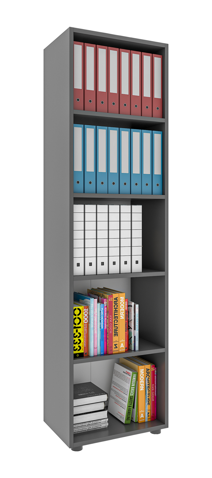 Regal ULAS - anthrazit - 5 Fächer - 49 cm