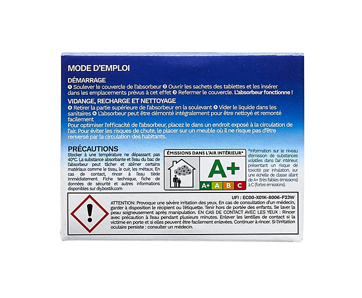 Lot 2 tablettes pour absorbeur d'humidité Respire Bostik 25m²