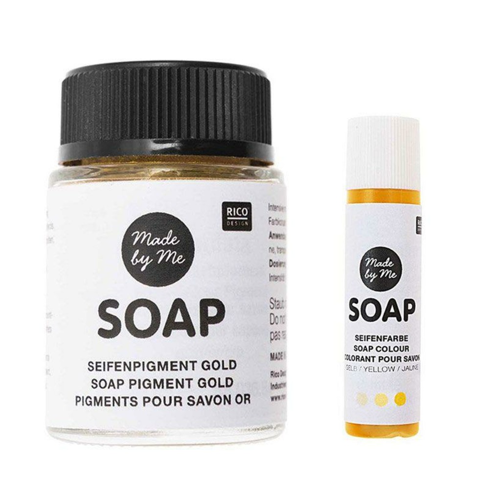 Pigment doré pour savon 20 ml + colorant jaune