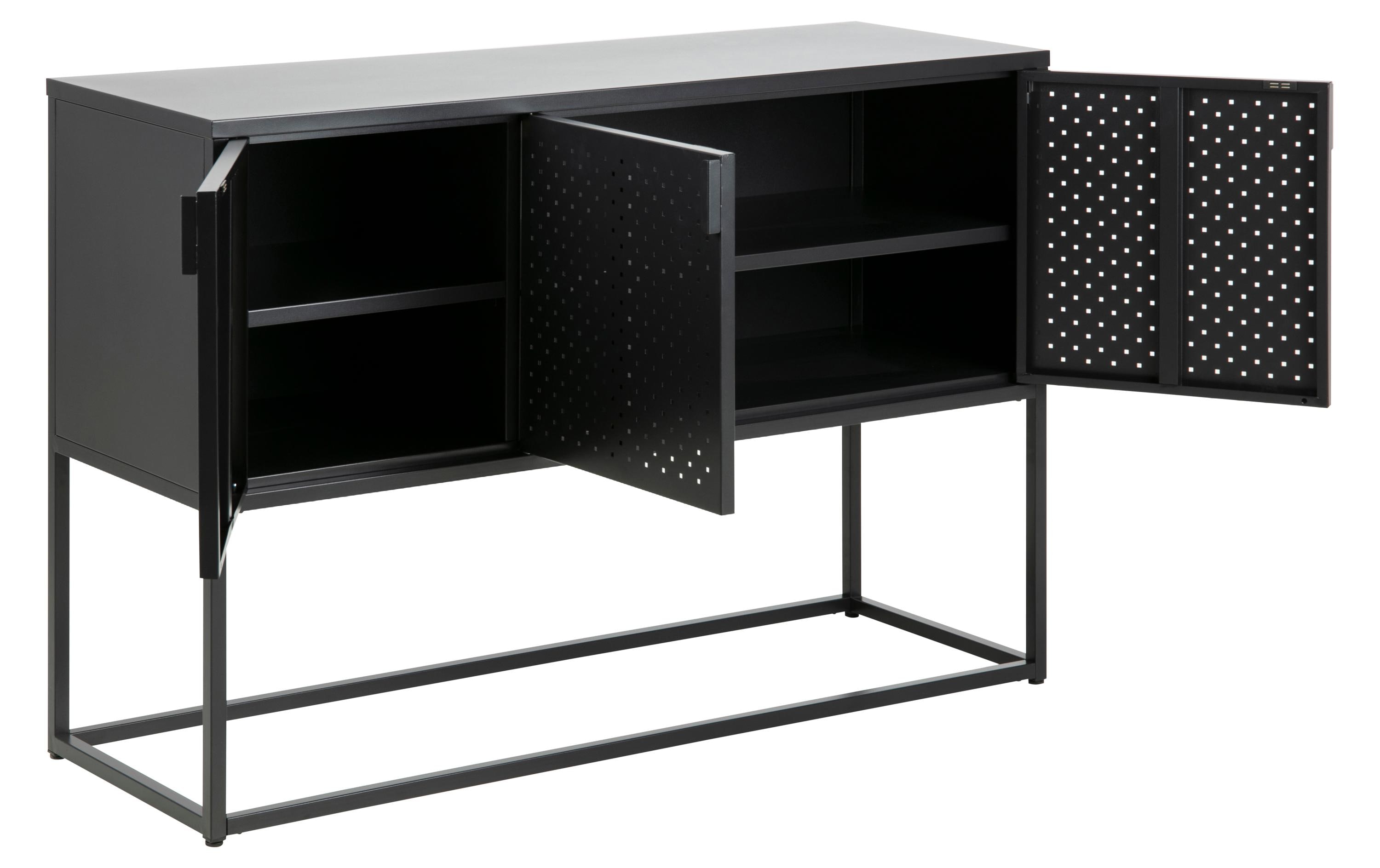 Sideboard Newton 120 x 40 x 80 cm, Schwarz<br>Kommode