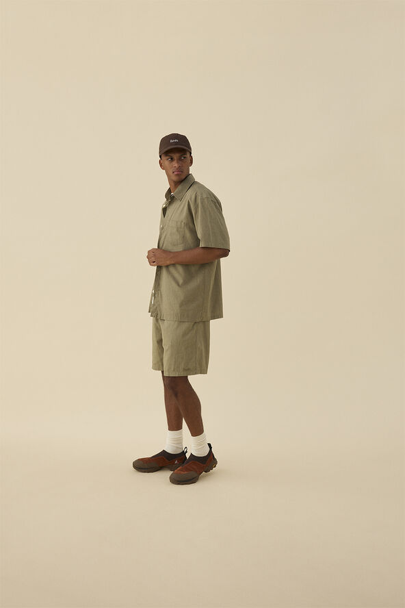 Forét SERENE LINEN SS SHIRT Dusty olive