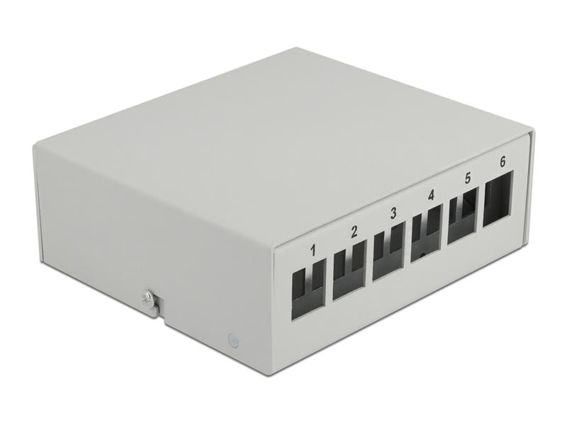 Delock Gehäuse Keystone Patchpanel 6 Port grau Keystone Patchpanel 6 Port grau