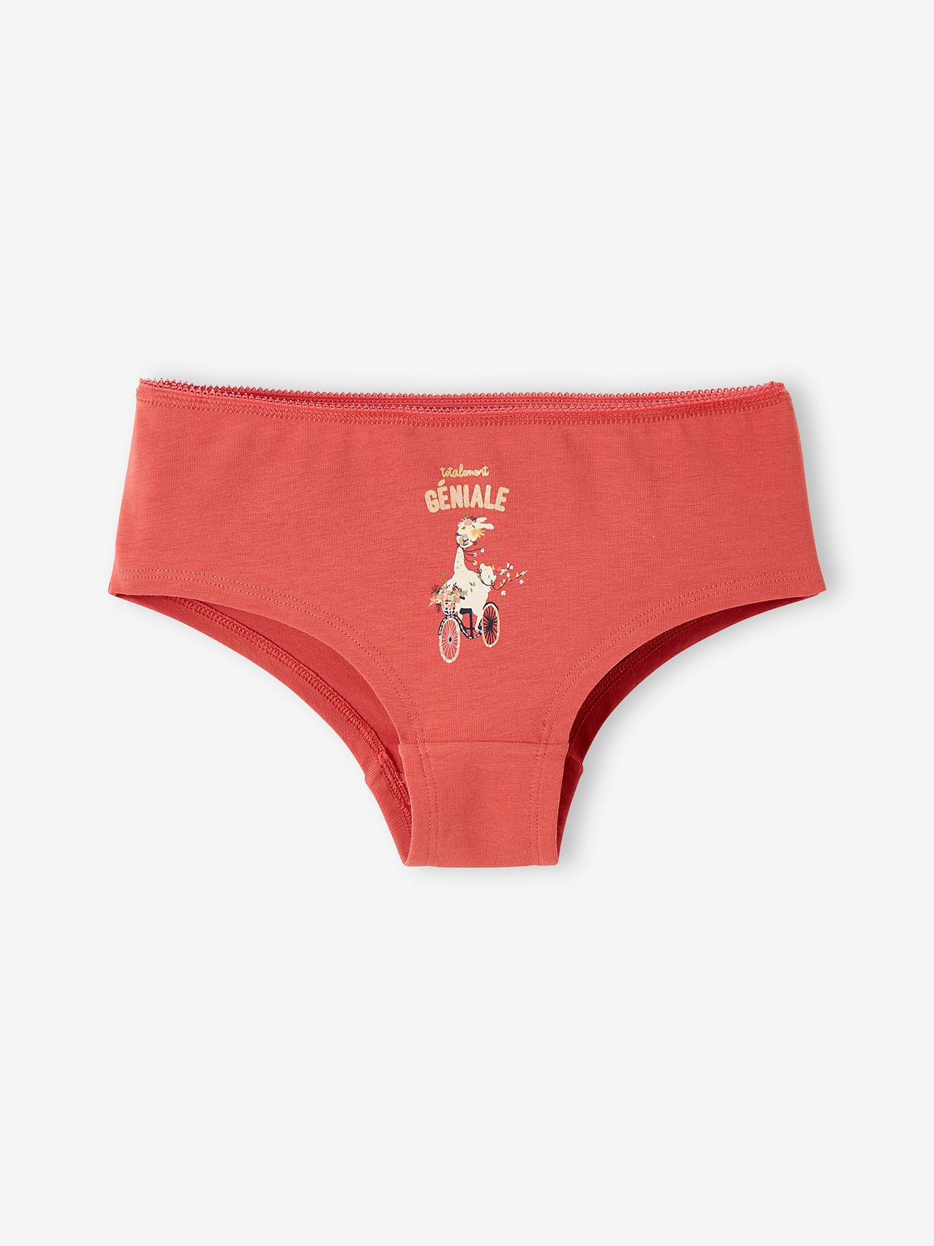 Pacote com 3 shorts tamanho médio com estampa de flores e lhama rosa para meninas.