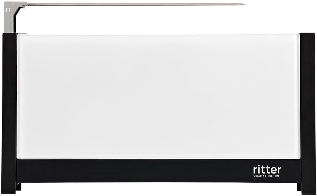 ritter volcano 5 Langschlitz-Toaster mit Brötchenaufsatz, extra schmal, Made in Germany, Weiß