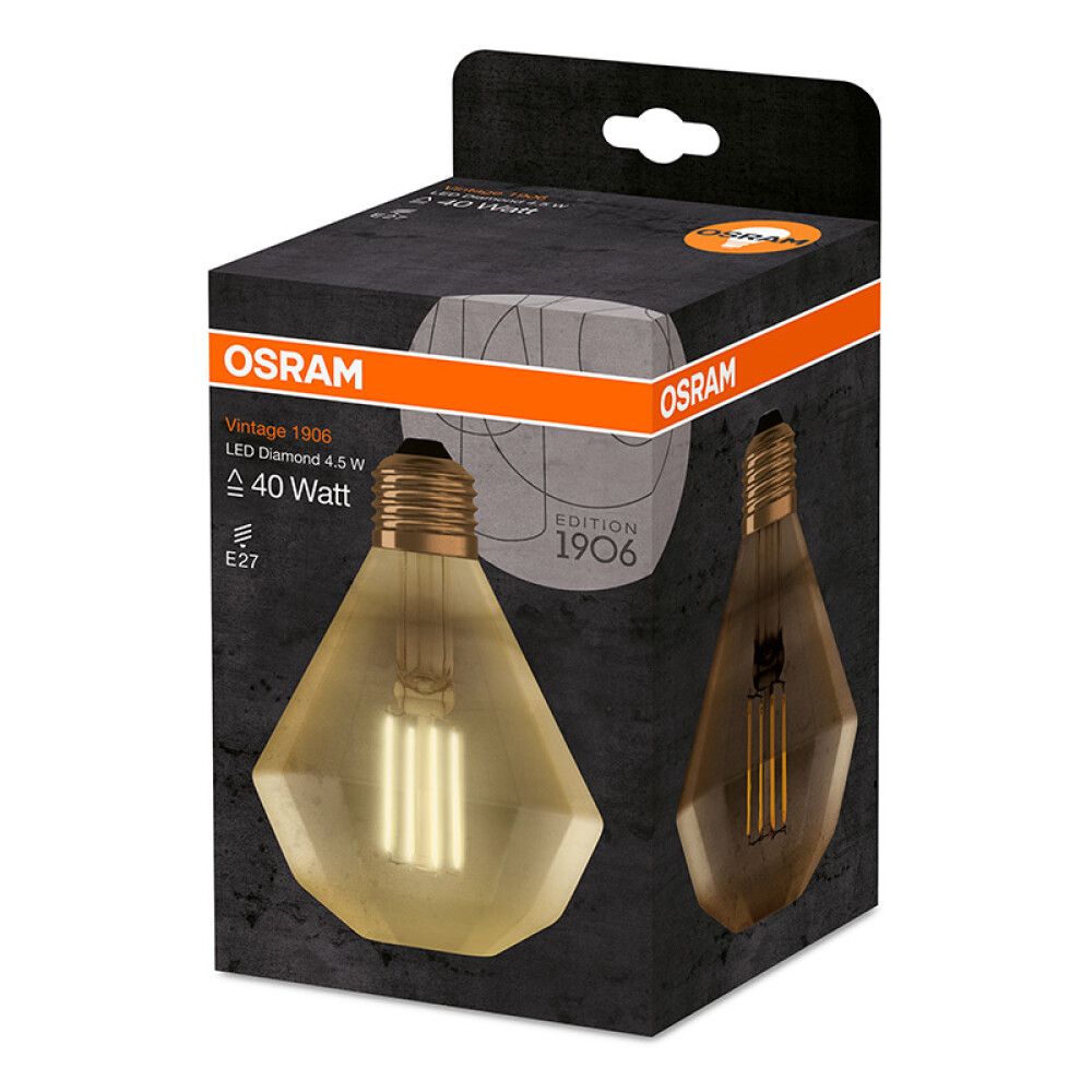 LYSPÆRE OSRAM VINTAGE LED DIAMOND E27 420LM 4,5W