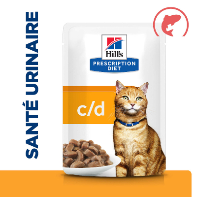 Hill's VET Katze Prescription Diet c/d Multicare Urinary Lachs 12x85g