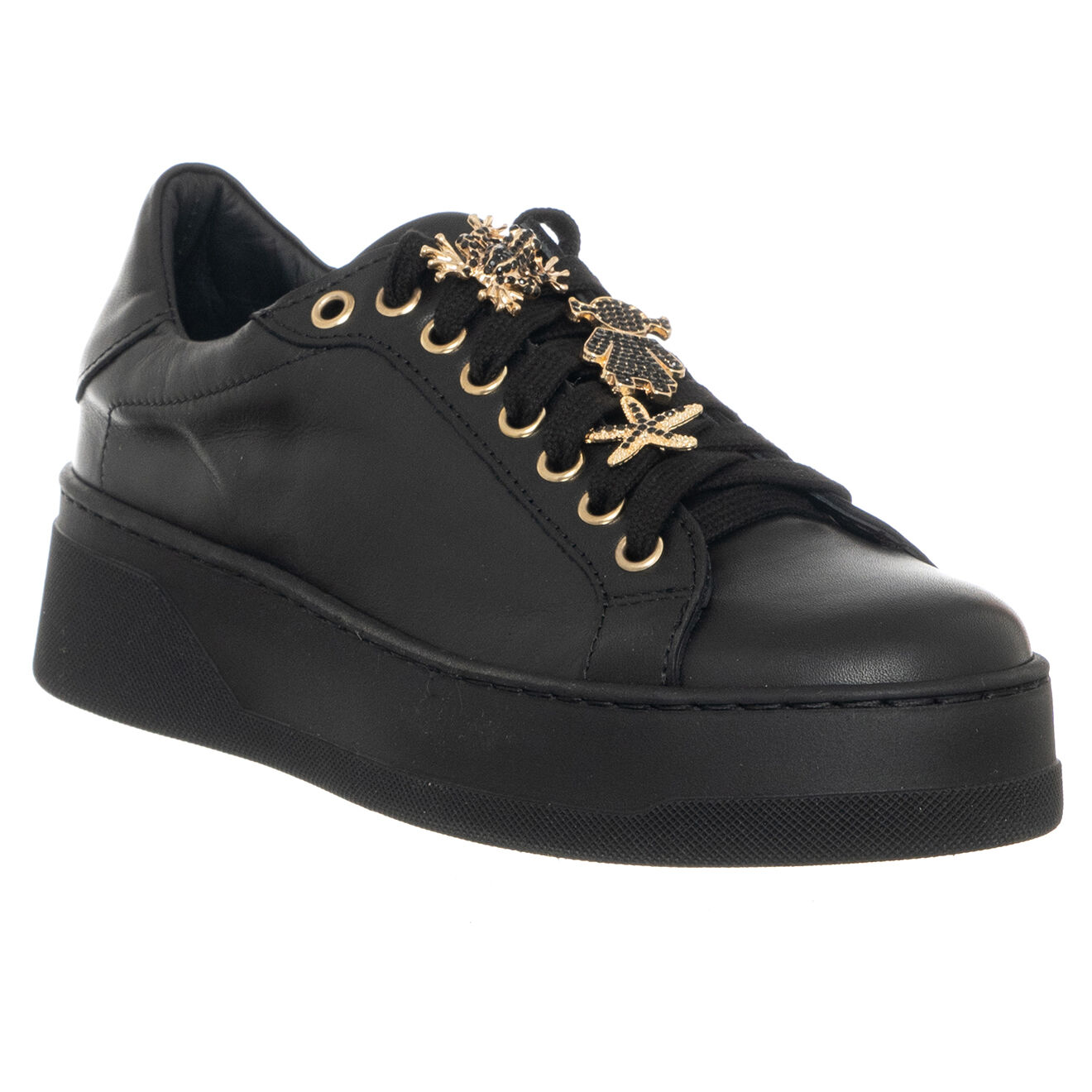 Loretta Pettinari Sneakers en Cuir Ursa noires