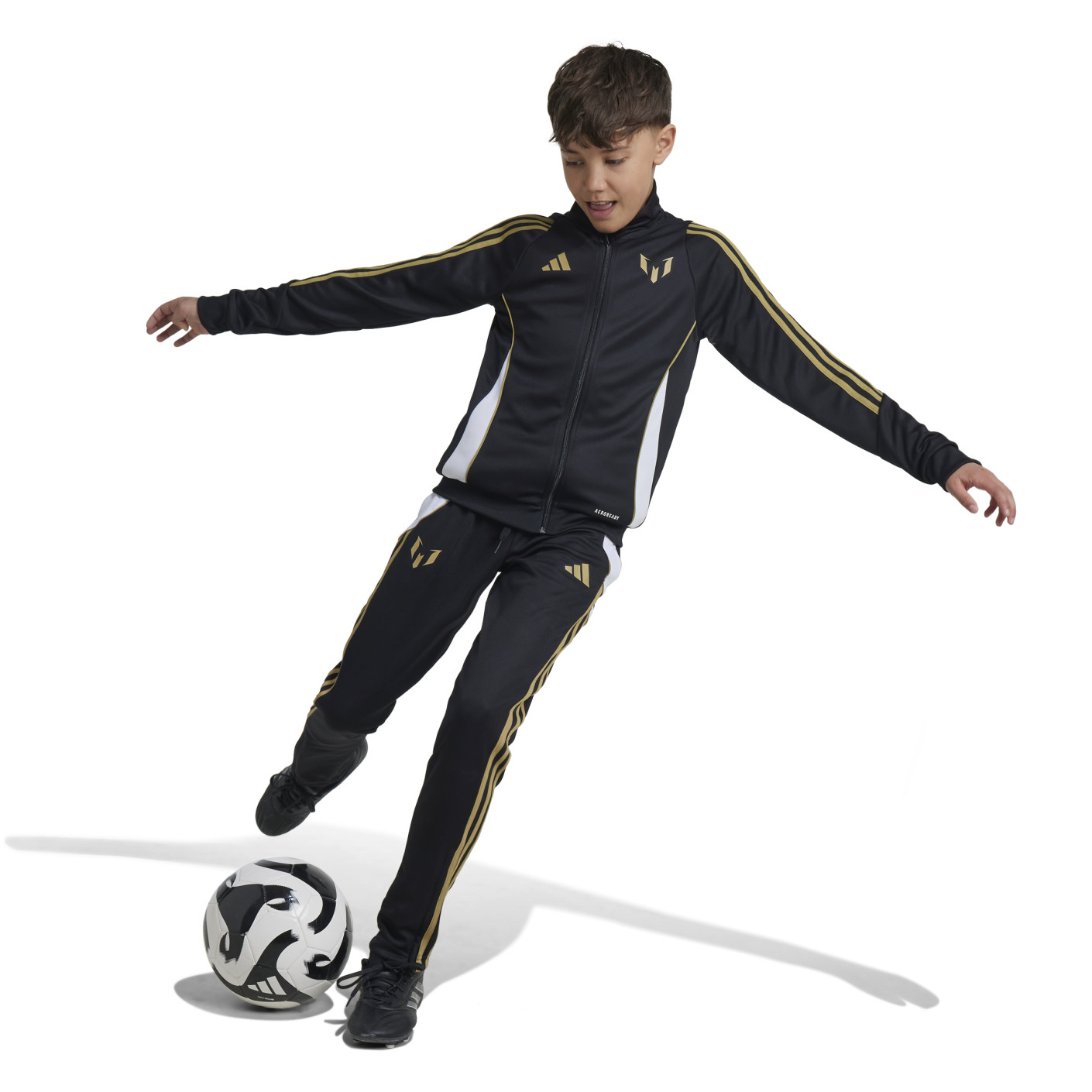 Adidas Messi Trainingsbroek Kids Zwart Wit Goud