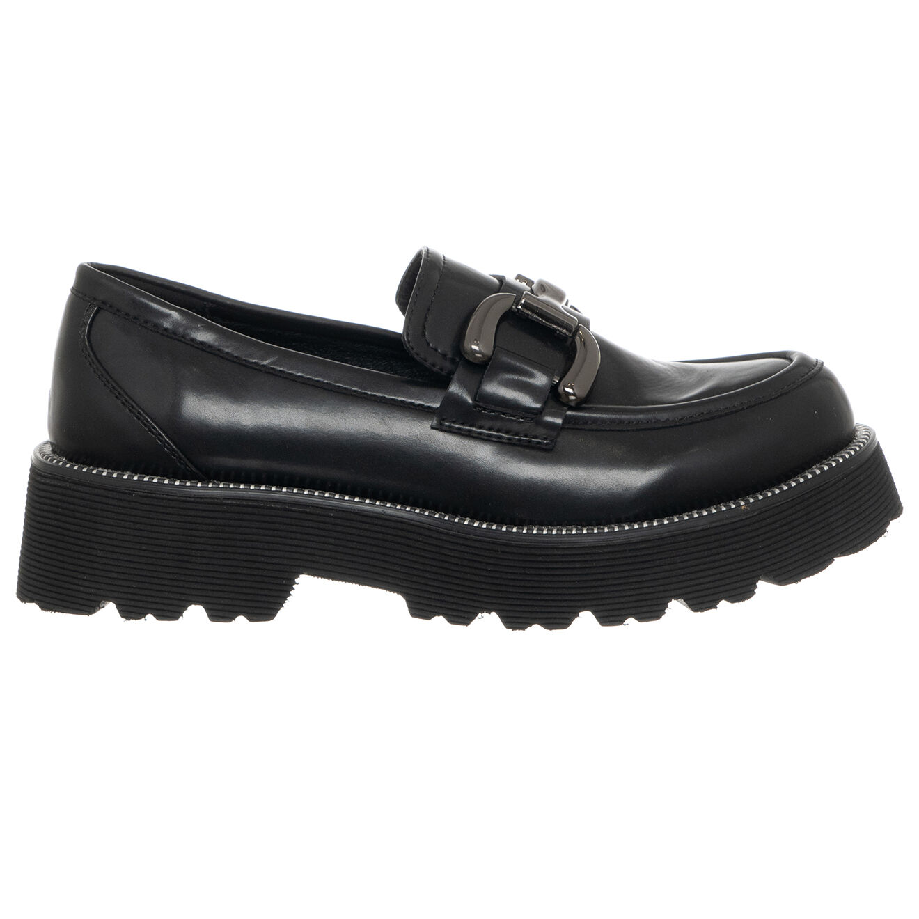 Loretta by Loretta Mocassins en Cuir Ebana noirs