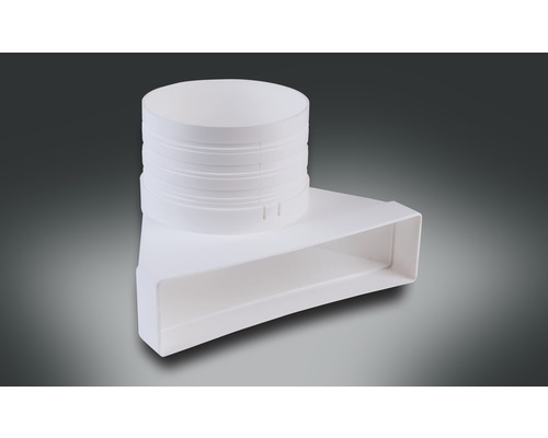 Vlakke kanaaldeflector Rotheigner wit 220x54 mm met spie