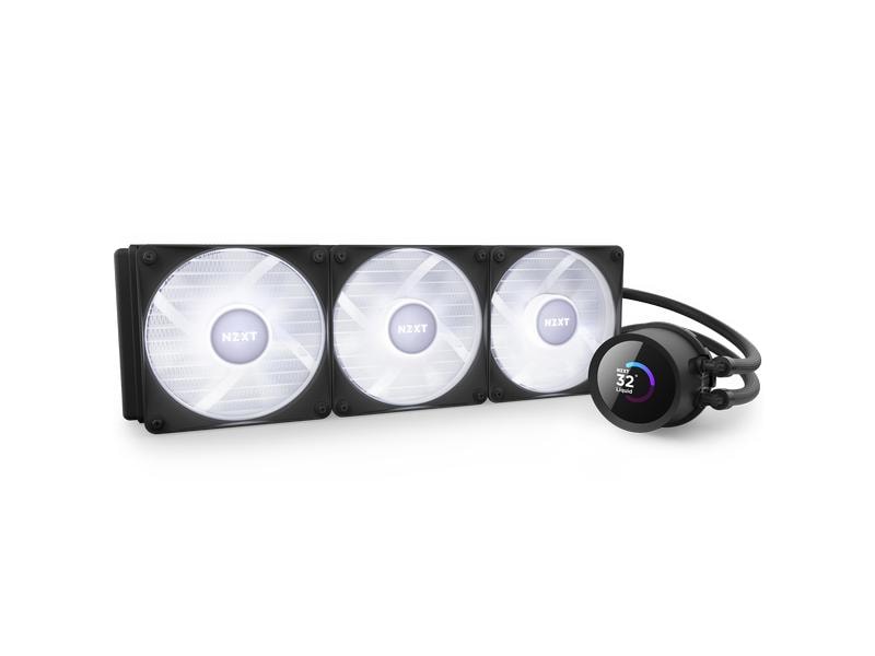 NZXT Wasserkühlung Kraken 360 RGB Schwarz Wasserkühler für Intel und AMD Prozessorsockel mit LCD-Anzeige und RGB-Lüftern