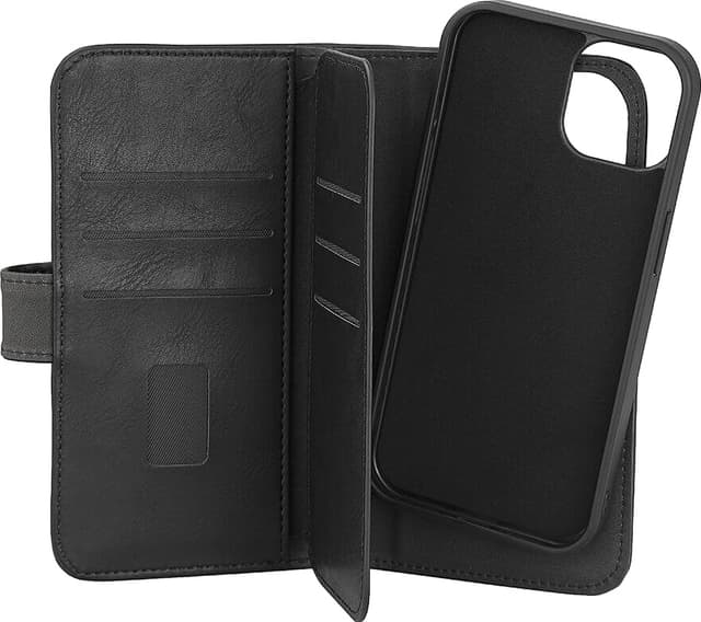 Gear 2-i-1 iPhone 15 7-kort pungetui (sort)
