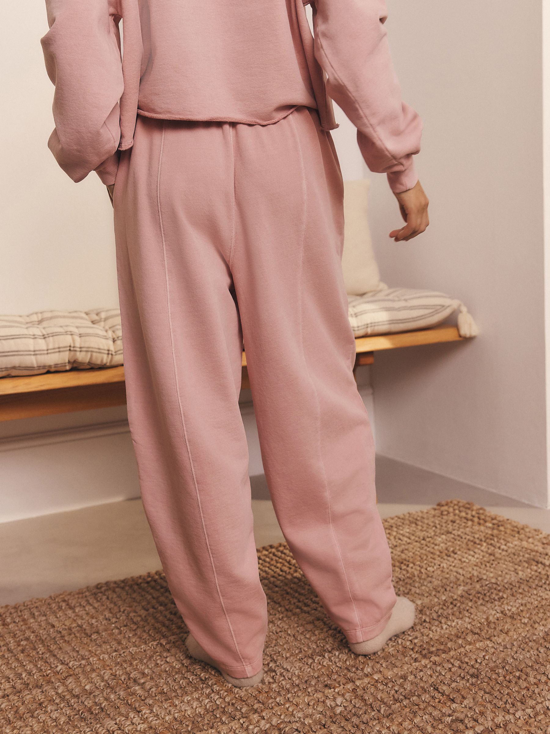 Roze - Barrel jeans joggingbroeken