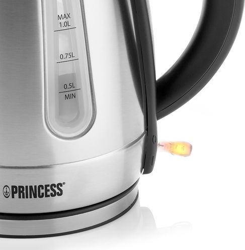 Princess Waterkoker 236023 – 1 Liter – 360° draaibaar - 2200W – RVS