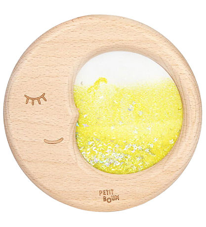 Petit Boum Sensorisches Spielzeug - Holz - Flow Moon - Gelb