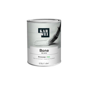 KARWEI binnenlak mat RAL 9016 bone 750 ml