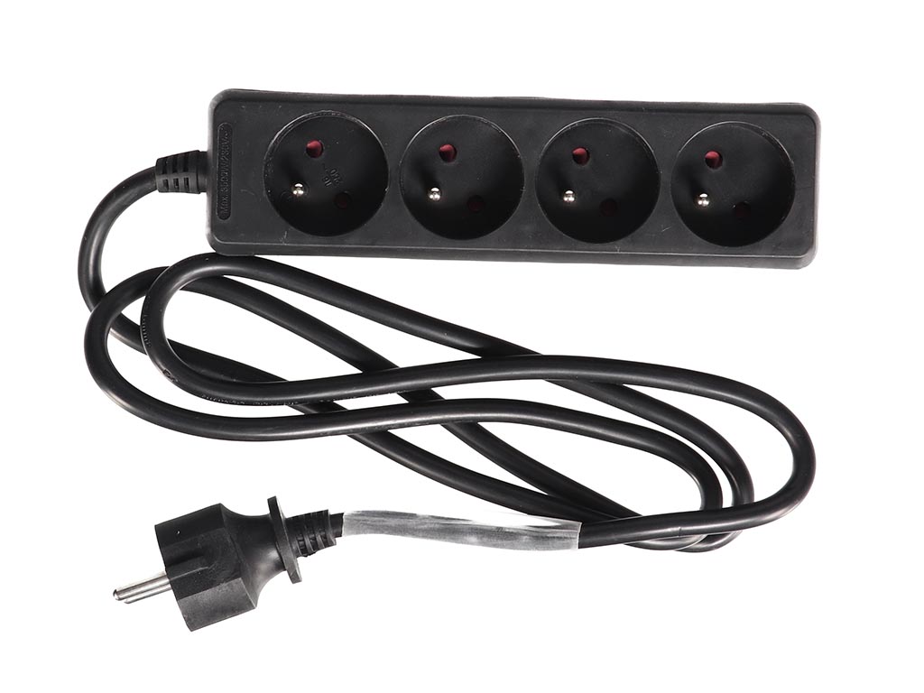 HQ-Power EB4STBNHQ 4-weg stekkerdoos met krimpkous - 1.5 meter